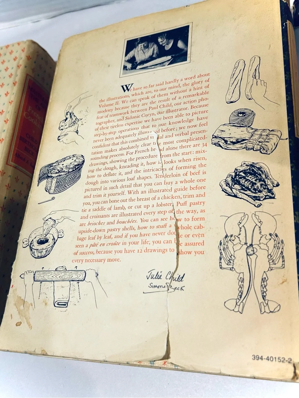 Vintage Julia Child Mastering the Art of French Cooking 2 hardcover book set